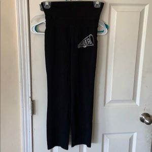 Yoga pants with cheer. Size medium/8